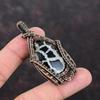 Moroccan Mud Crack Fossil Pendant Copper Wire Wrapped Jewelry Handmade Designer Pendant Gemstone Copper Jewelry Wire Wrap Pendant For Gifts