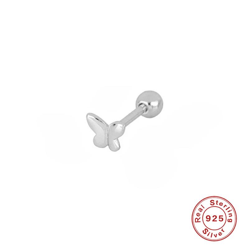 Серьги-гвоздики для пирсинга из стерлингового серебра S925, серьги-гвоздики для пирсинга, серьги-гвоздики для пирсинга, серьги-гвоздики для пирсинга из циркония, серьги-гвоздики в виде цветка, снежинки, змеи, платина