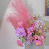 Pink Series Bubble Rose Artificial Flower Arrangement for Women's Day or Wedding Decor