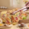 Yousheng Wooden Bread Tongs Food Tongs for Buffet Non-Slip Cooking Clamps Heat-Resistant Salad Toast Cake Fruit Clip BBQ Home Utensil