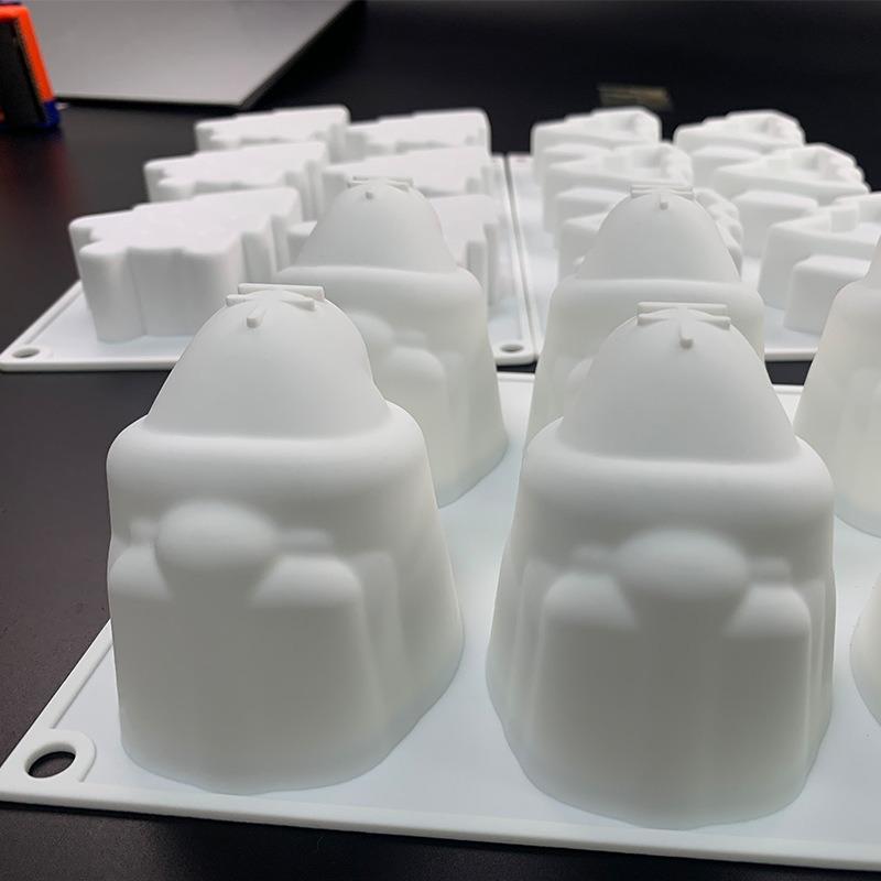 Форма для рождественского мусса, кухонный инструмент, ароматерапевтическая свеча, рождественская елка, Санта-Клаус, шоколад, силикон