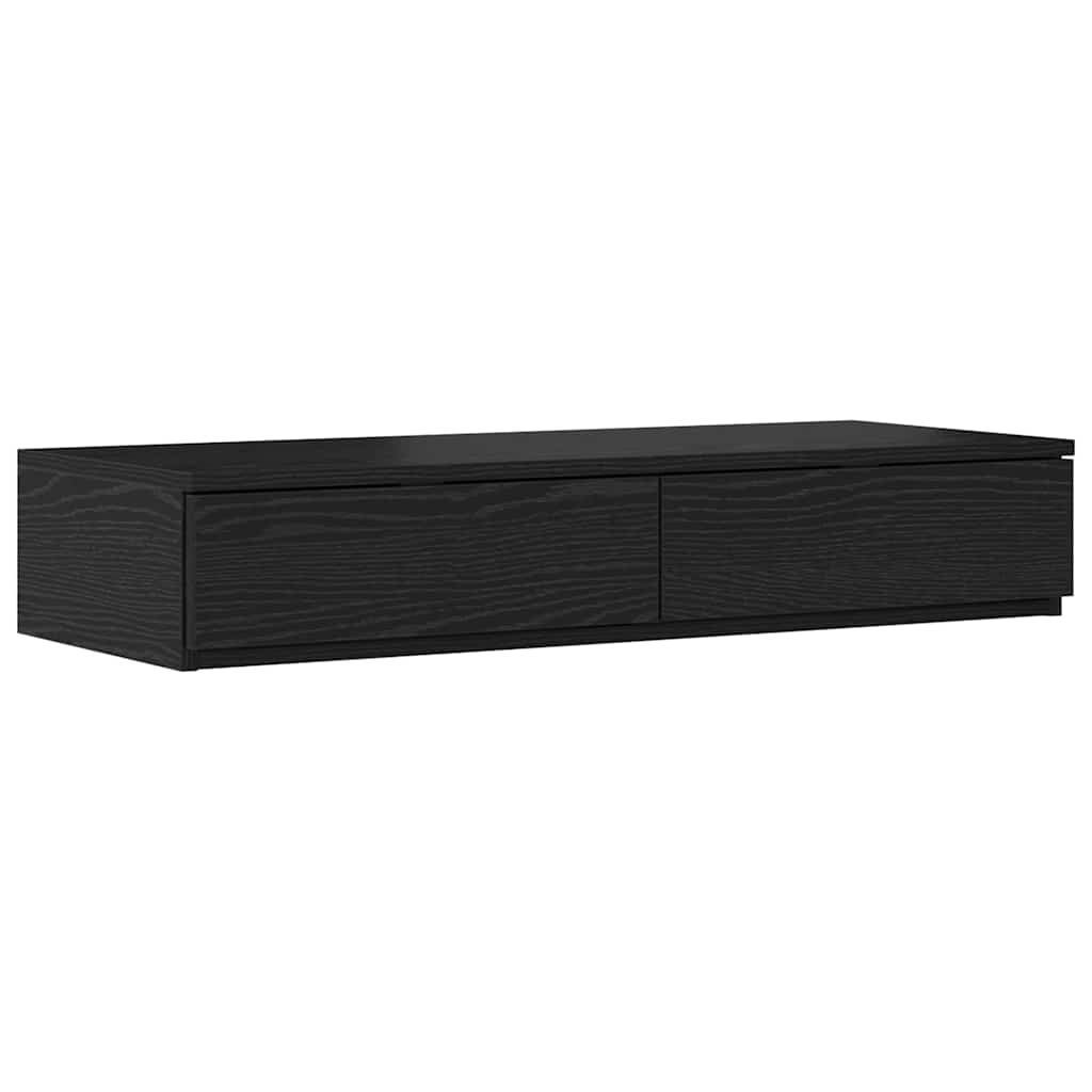 Bed Drawers Black Oak Effect 90 x 36.5 x 16.5 cm