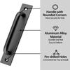 1/2Pcs Aluminium Alloy Sliding Barn Door Pulls 5.8-inch Cabinet Door Handle Sliding Door Handle