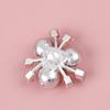 10Pcs Pearl Flower Rhinestone Buttons Sparkling Crystal Hairpins Diy Crafts