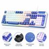 Механическая водонепроницаемая игровая клавиатура с RGB-подсветкой, полноразмерная, эргономичная, для ПК, компьютера, ноутбука, планшета