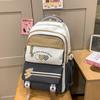 Women's Large Capacity Baackpack Color Block Middle School Schoolbag Cartoon Backpack