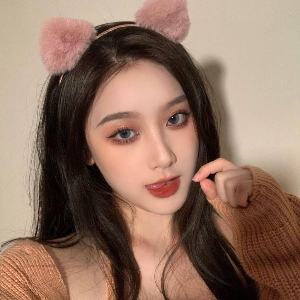 Милая японская плюшевая повязка на голову с ушками кошки и лисы для ролевых игр