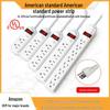 UL Certified 15A 110V Power Strip with US Plug and Overload Protection for Cross-border Use
