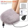 Winter USB Foot Warmer: Washable, Disassemblable, Cartoon-Style Heated Shoes for Dormitory Use.
