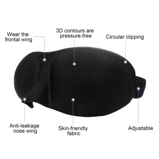 Мягкая повязка для глаз от сухости глаз, многоразовая, затемняющая 3D-повязка для глаз, очки для удержания влаги и комфорта
