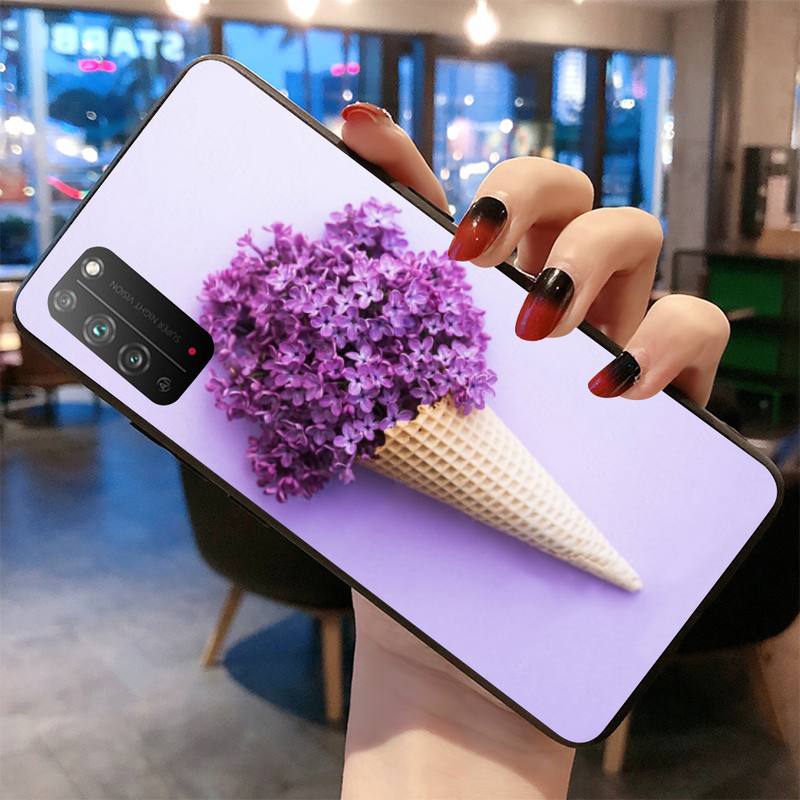 Простой чехол для телефона с лавандовыми фиолетовыми цветами для Huawei Honor 30 20 10 9 8 8x 8c v30 Lite view 7A pro