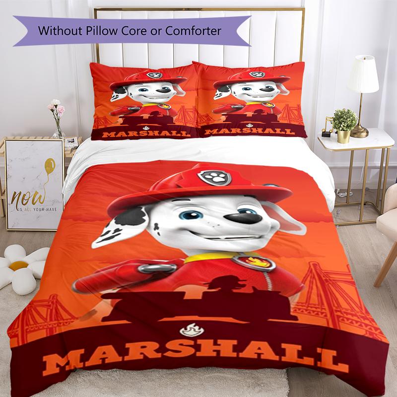 3pcs PAW Patrol Bedding Set Duvet Cover Closure Includes 1 Duvet Cover & 2 Pillowcases, Soft and Comfortable for All Seasons.