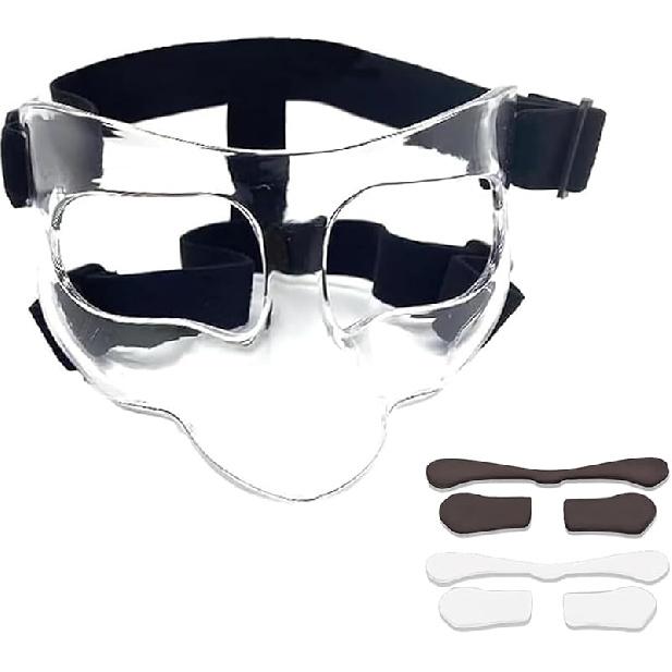 Sports Face Guard, Nose Guard for Broken Nose, Basketball Football Softball Training Face Shield Masks with Foam Padding for Men and Women