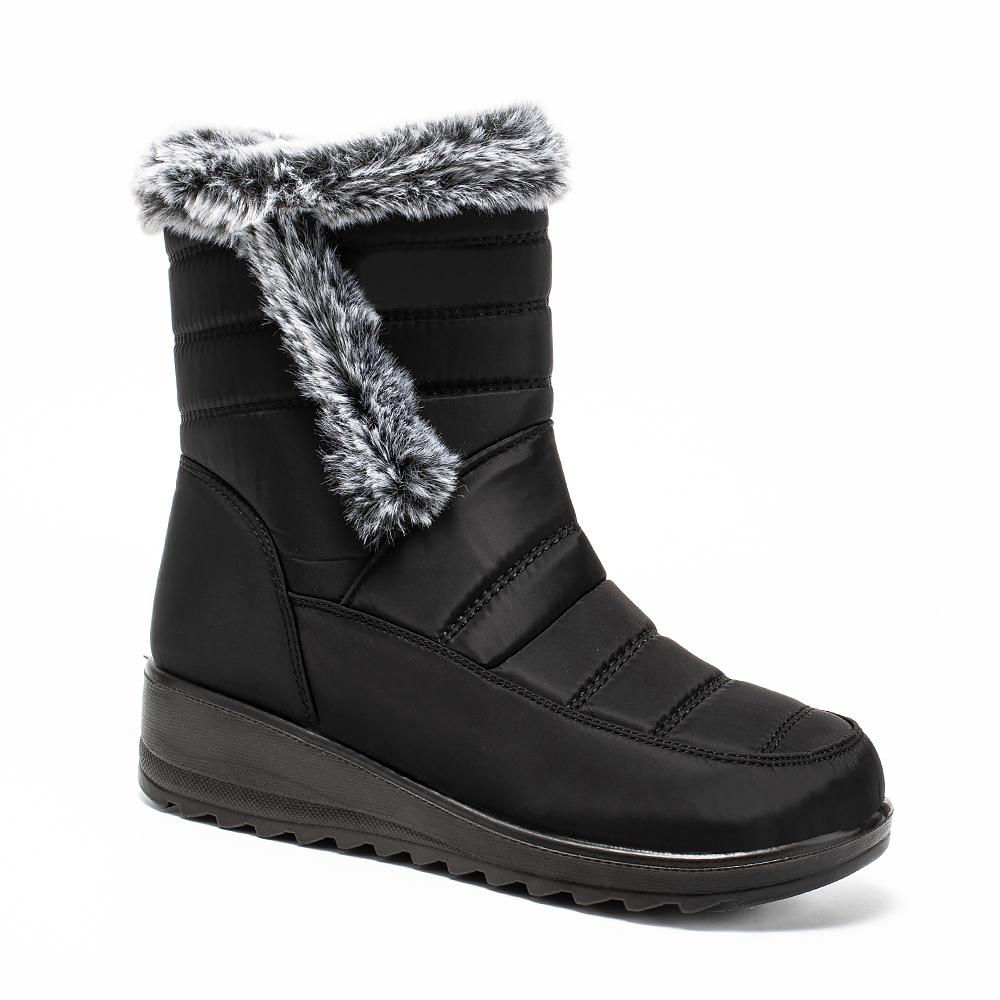 Женские осенне-зимние ботинки из меха кролика, высокие теплые водонепроницаемые ботинки с боковой молнией