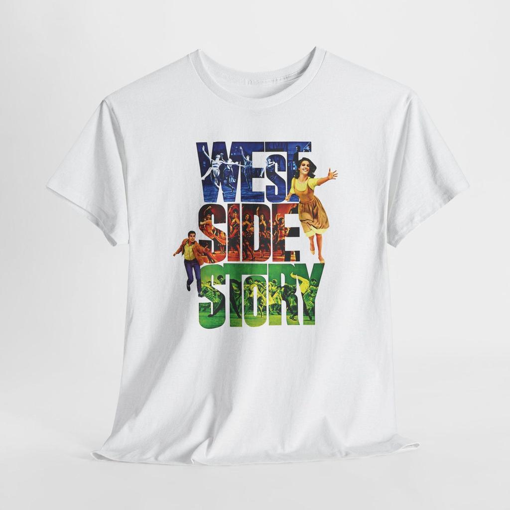 West Side Story Broadway Musical Men's Ash Gray White Tees T-Shirt Size S-5XL