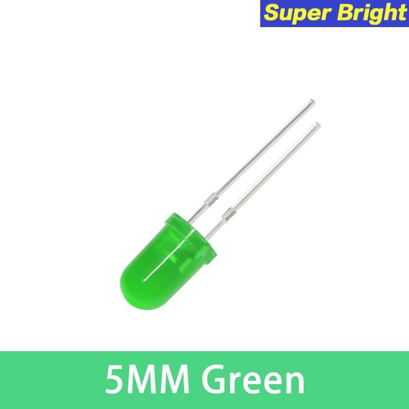 50/100 шт. 5 мм супер яркие светодиодные диодные многоцветные лампы белые/красные/желтые/зеленые/синие светодиоды электронные компоненты