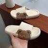 Student Girl Home Home Thick-bottomed Bathroom Non-slip Cool Slippers Simple New Cartoon Bear Outer Slippers