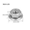 1pc Titanium Alloy Flange Lock Nut M5 M6 M8 M10 M14 Sprocket Flange Nut  for Bike Maintenance