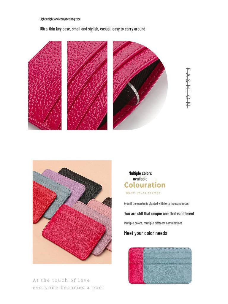 Тонкий держатель для карт из натуральной кожи: Множество слотов для карт, компактный кошелек для монет, кожаный кардхолдер и держатель для водительского удостоверения.