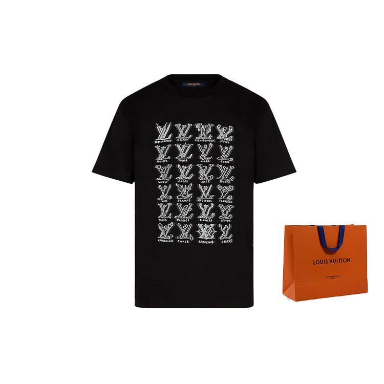 Louis Vuitton Футболка мужская черная 1A8GV6