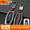 Interior Mouldings Zinc Alloy + Silicone Car Key Case Cover Shell Fob For Mitsubishi Outlander 2022 2023 2024 Control Car Interi