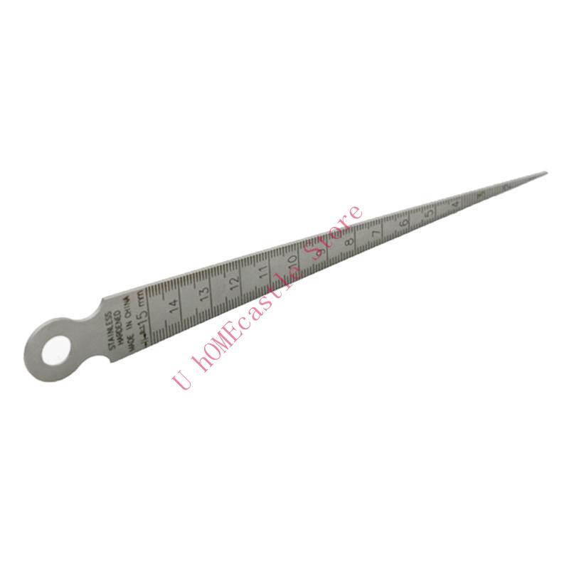 63HF Stainless Steel 0-15mm Taper Gauge Aperture Scale Feeler Gauge Aperture