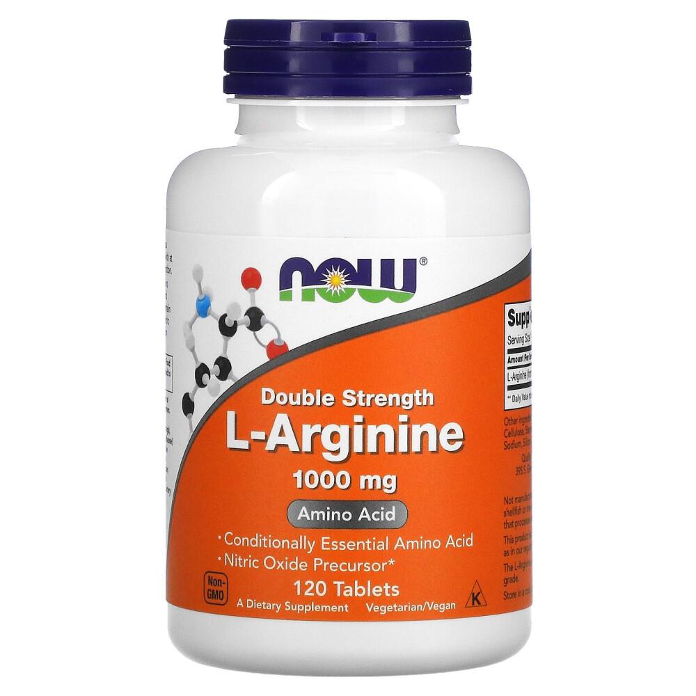 (iHerb) Now Foods L-Аргинин Двойная Сила 1000мг 120 Таблеток