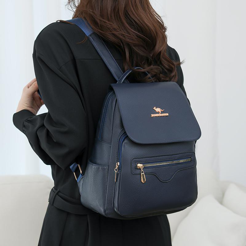 Рюкзак Commuter Backpack женский, большой емкости, мягкий кожаный рюкзак