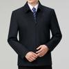 Autumn and Winter Wool Jacket Men's Business Casual Lapel Jacket Middle-aged and Elderly Dad's Wear Non-iron Wool Men's Top