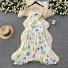 Summer Women Sweet Spaghetti Strap Holiday Beach Long Maxi Slim Bodycon Fishtail Dresses
