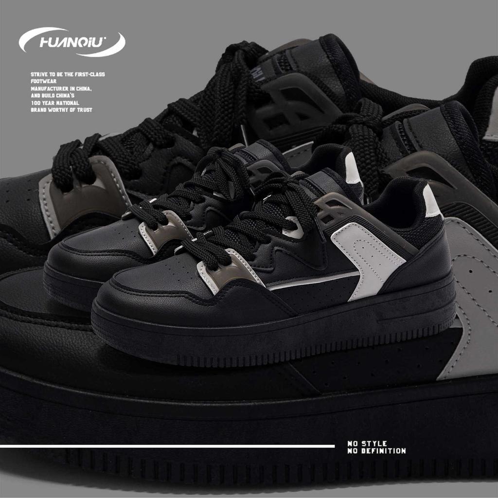 Global Men's Shoes Versatile Platform Niche Board Shoes Men's Spring Retro Little White Shoes Black Sports Shoes ZHQ5630-1