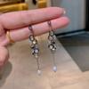 Натуральный жемчуг темпераментный светлый роскошный серьги с бахромой женские нишевые универсальные модные с высоким чувством s925 серьги