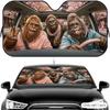 Funny Sasquatch Driving Sun Visor Car Windshield Sun Shade UV Protection Heat Insulation Cover Universal Sun Protector
