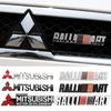 For Mitsubishi RALLIART ASX Triton Outlander Lancer Mirage Xpander Triton Metal 3D Car Front Grille Badge Rear Trunk Sticker