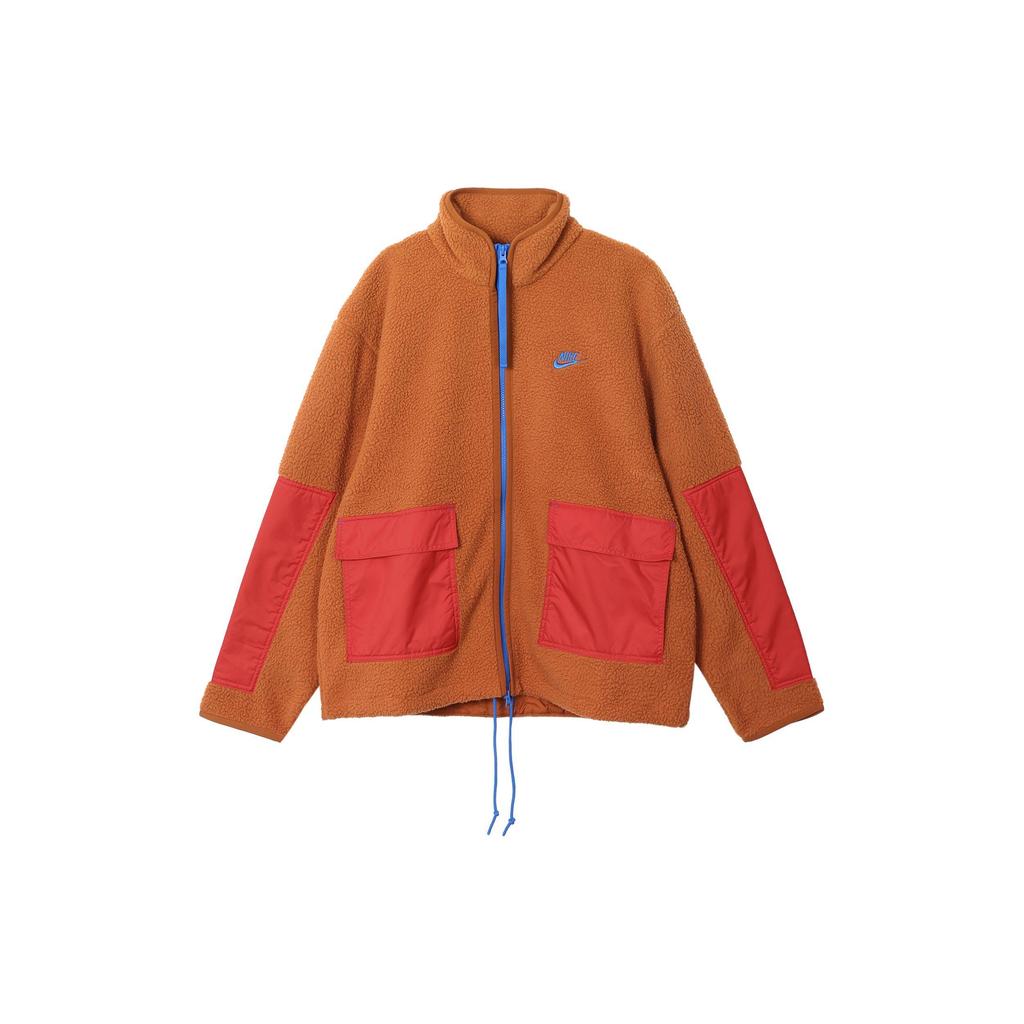 Nike Мужская куртка-толстовка на молнии с подкладкой из флиса Sherpa, оранжевая DD5022-246