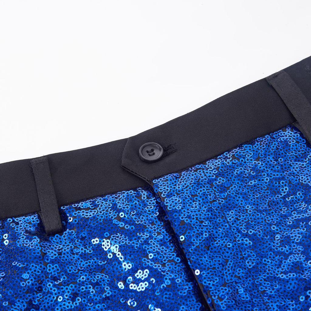 PYJTRL Мужские модные брюки с блестящими блестками и постепенным изменением цвета, брюки с расширяемой талией