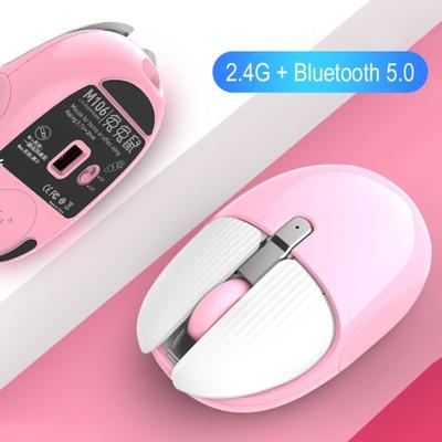 Перезаряжаемая беспроводная Bluetooth-совместимая мышь с отключением звука, частота 2,4 ГГц, компьютер для домашнего офиса