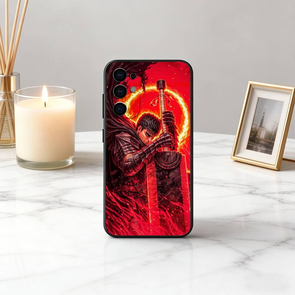 Классический чехол для телефона B-Berserk BG G-Guts Черный Силиконовый Мягкий Для Samsung S25,S24,S21,S22,S23,S30,Ultra,S20,Plus,Fe,Lite