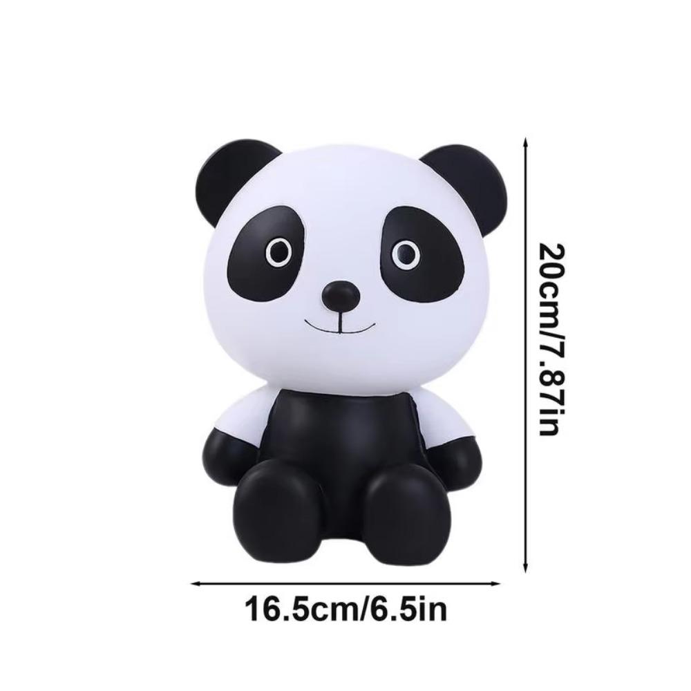 Cartoon Little Panda Piggy Bank Handmade Desktop Panda Ornament Animal Saving Jar  Festival Gift