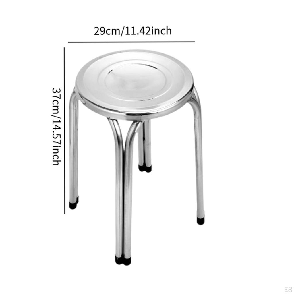 Штабелируемый табурет Школьные табуреты Нержавеющая сталь для детей и взрослых Круглая металлическая мебель