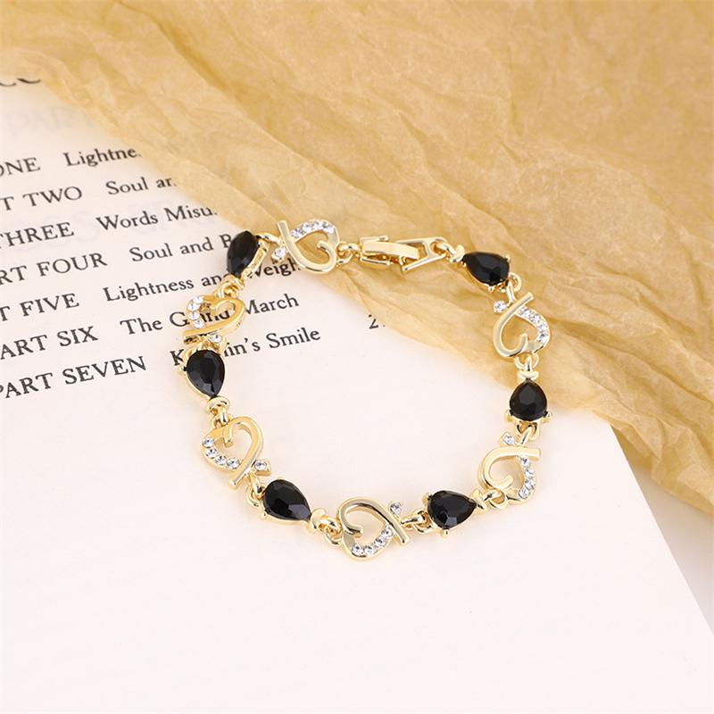 4 цвета, женская мода, золотой цвет, браслет в форме сердца, женские браслеты с камнями, браслеты, ювелирные изделия, подарок