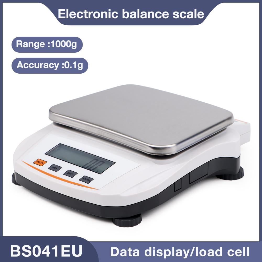Dual Display LCD Jewelry Laboratory Electronic Balance Scale 0.1g 1kg/3kg/5kg With RS232 Interface AC 220-240V EU Plug
