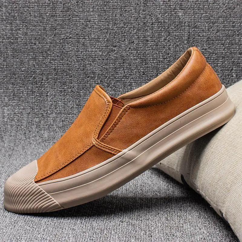 Dress Shoes Leather Men Fashion 2024 Formal Man Casual Shoe Flat Business Shipping Free Delivery New In Legitimate Slip-on Pu