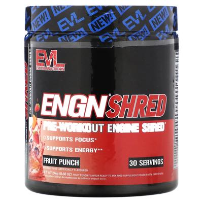 ENGN Shred, Pre-Workout Engine Shred, Fruit Punch Flavor, 8.68 Oz (246 G)