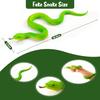 2pcs Fake Snakes Toy Lifelike Rubber Rattlesnake and Green Snake Scare Birds and Squirrels Tricky Snake Toys for Gift Party Favors Or Halloween