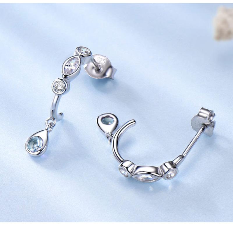 Gica Gema Новые ювелирные изделия из стерлингового серебра S925, длинные стильные простые классические серьги-капли для женщин, изысканные ювелирные изделия высокого качества, подарок на День святого Валентина