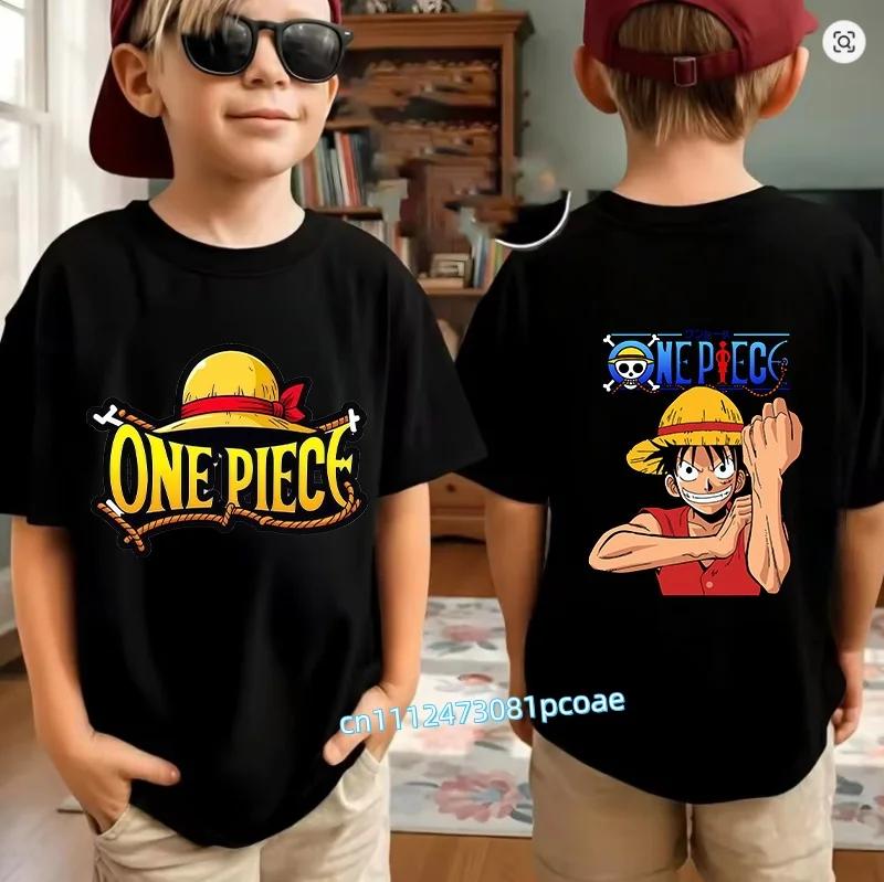 Boys Girls T Shirt Summer Kids Anime TShirt Zoro Nami Chopper Cute Clothes Cartoon Tees Birthday Gifts Tops
