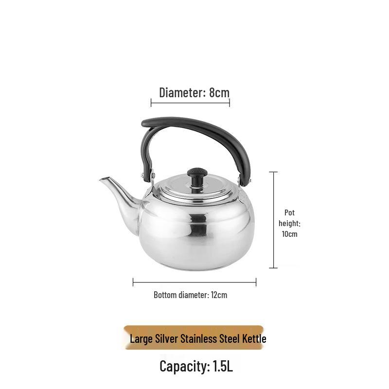 Утолщенный черный классический чайник из нержавеющей стали для ресторана и отеля, подходит для индукционных плит, маленький чайник для чайной церемонии.