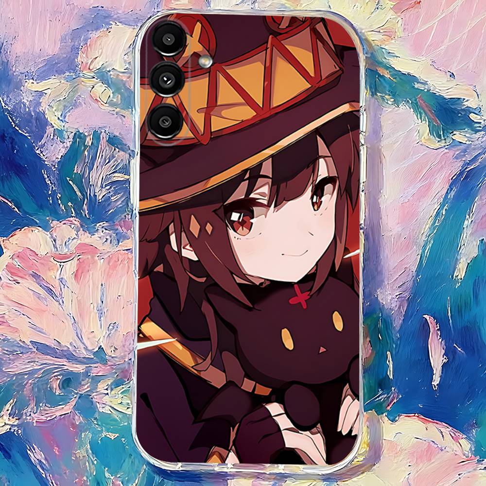 Чехол для телефона Megumin Anime K-KonoSuba для Samsung S24, S25, S30, S23, S21, S22, S20, S10, 5G, FE, lite, Plus, Ultra Прозрачный прозрачный чехол