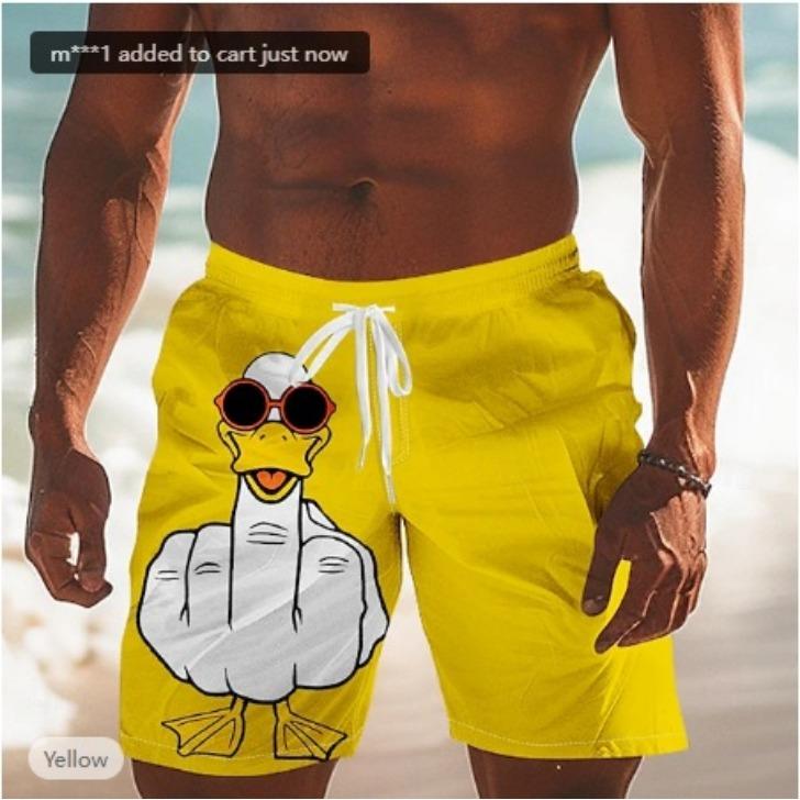 Летние 3D Забавные Мультяшные Животные Принт Шорты Модные Повседневные Пляжные Мужские Шорты